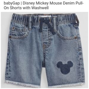 👀50% OFF - NWT‼️ GAP brand Disney Mickey Mouse Pull-on Shorts